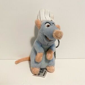 Disney Plush Ratatouille Chef Remy Bagcharm Keychain 5” Stuffed Animal Toy Rat